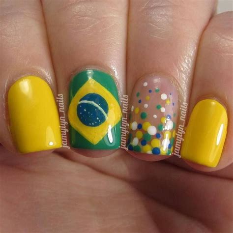 World Cup 2014 Brazil Nail Art By Jamy Jamylyn Flag Nails Nail