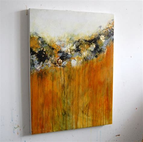 Yellow And Black Abstract Painting Original Contemporary