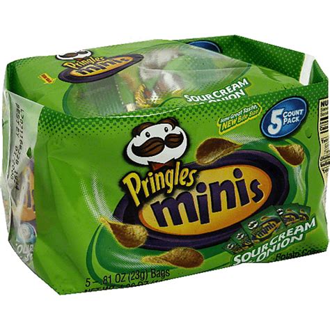 Pringles Minis Potato Crisps Sour Cream And Onion Snacks Chips And Dips