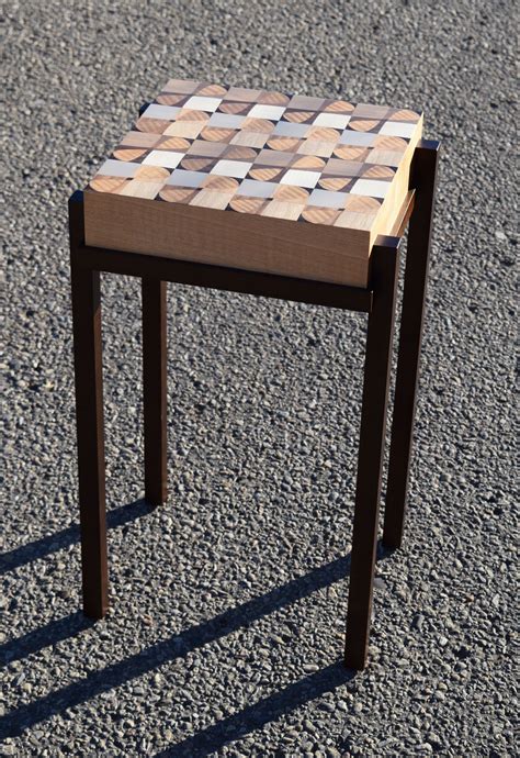 Geometric Marquetry Accent Table Furniture Table Accent Table