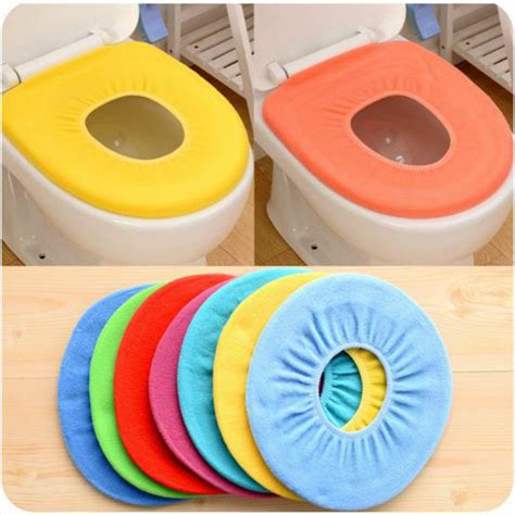 2pcs Warm Toilet Seat Cover Bathroom Keep Warmer Cloth Toilet Cover