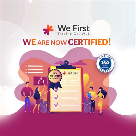 We Are Now Iso Certified Wefirst Trading Co Wll