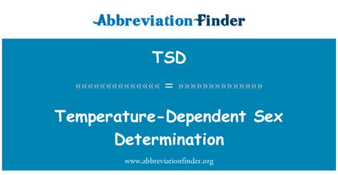 Definition Tsd Temperaturabhängige Geschlechtsbestimmung Temperature