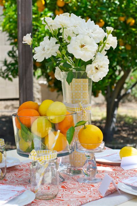 Summer Party Ideas Citrus Themed Ladies Luncheon Party Ideas