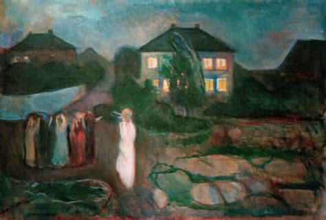 Edvard Munch The Storm Art Print Canvas On Stretcher Framed Picture
