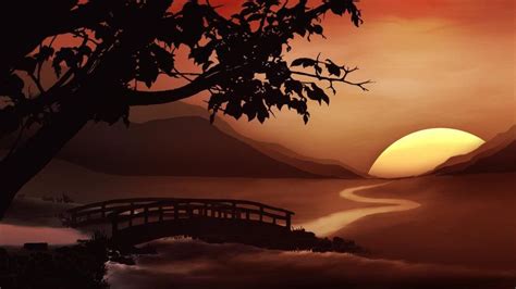Japanese Sunset Picture Places Beautiful Nature