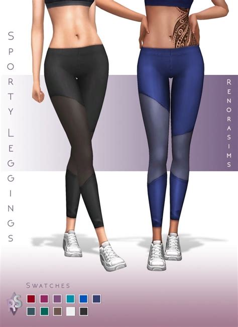 Sporty Leggings At Renorasims Sims 4 Updates