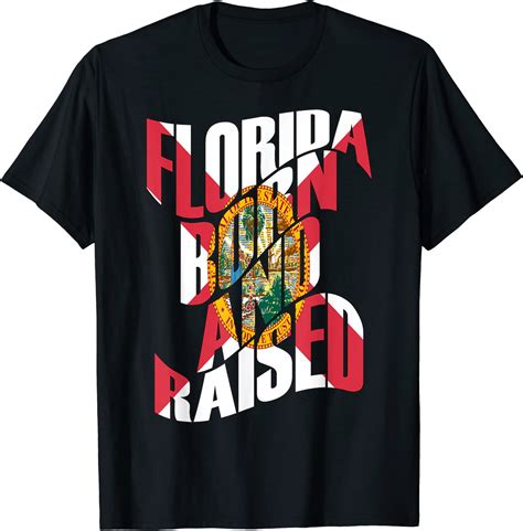 Florida Born And Raised T Shirt Florida State Flag T Shirt