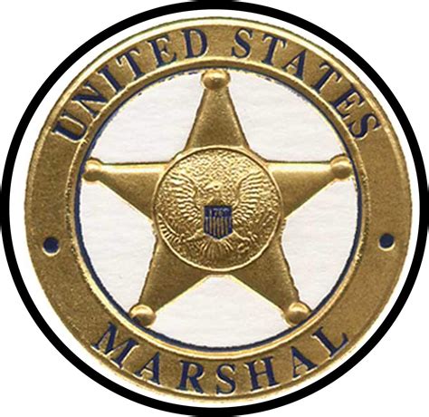 One 3 Diameter Patch Vintage U S Marshal Badge Old West