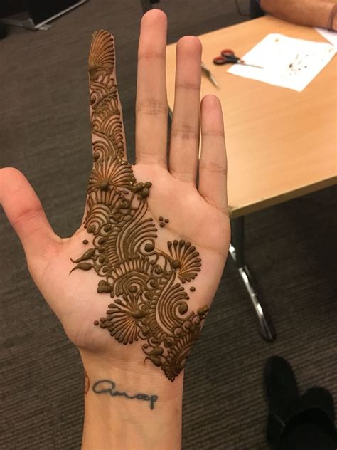 Simple Arabic Henna Mehndi Designs Palm