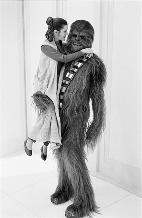 Princess Leia Carrie Fisher And Chewbacca Peter Mayhew