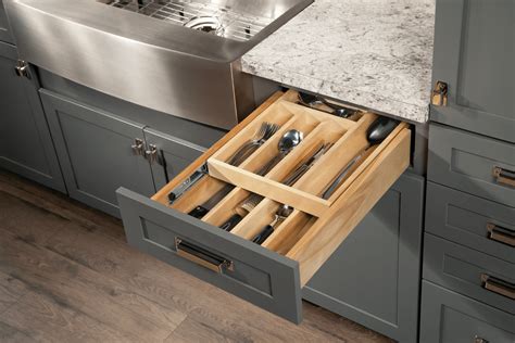 Cabinet doors, drawers and handles have a strong influence on the look and feel of most kitchen designs. Cardell Kitchen Cabinet Accessories - Wood Tiered Drawer ...