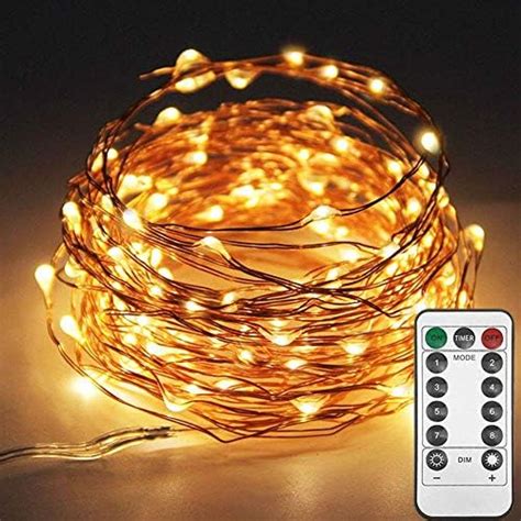 Shatchi 100 Led10m Fairy String Lights Silver Wire Battery Operated