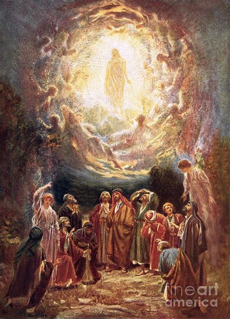 Jesus Ascending Into Heaven Painting By William Brassey Hole Pixels