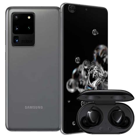 Combo Celular Samsung Galaxy S20 Ultra Gris 128gb Buds Plus Negro