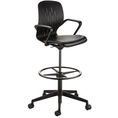 Safco Shell Extended Height Desk Chair Black Grand And Toy