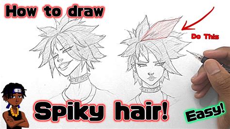 How To Draw Spiky Hair Youtube