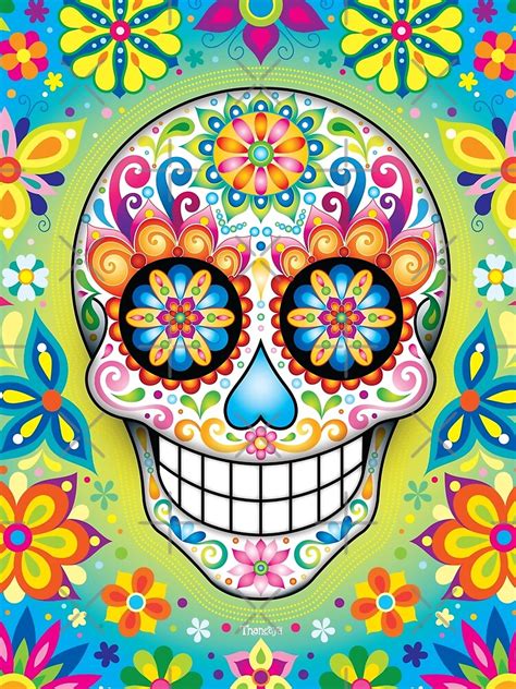Crmn Sugar Skull Day Of The Dead 5 Mouse Pad Vertical