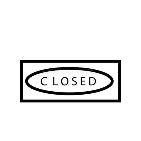 Closed Icon Vector Isolated On White Background Closed Sign Line Or