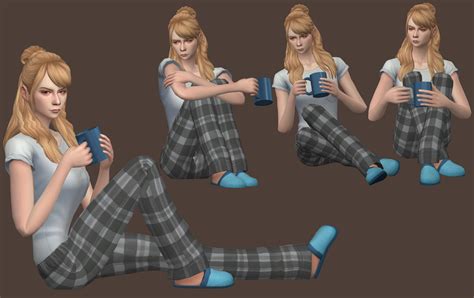 Pose Pack “i Need More Coffee” By Lilit Sims 4 Cc Kids Clothing