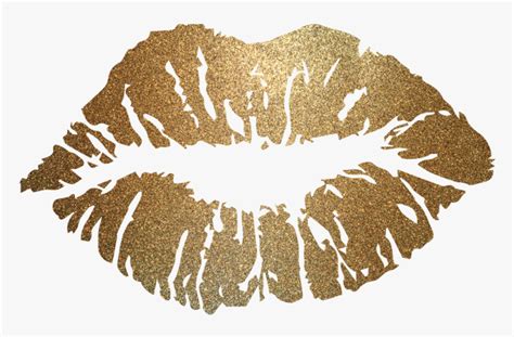 Gold Glitter Lips Transparent Hd Png Download Kindpng