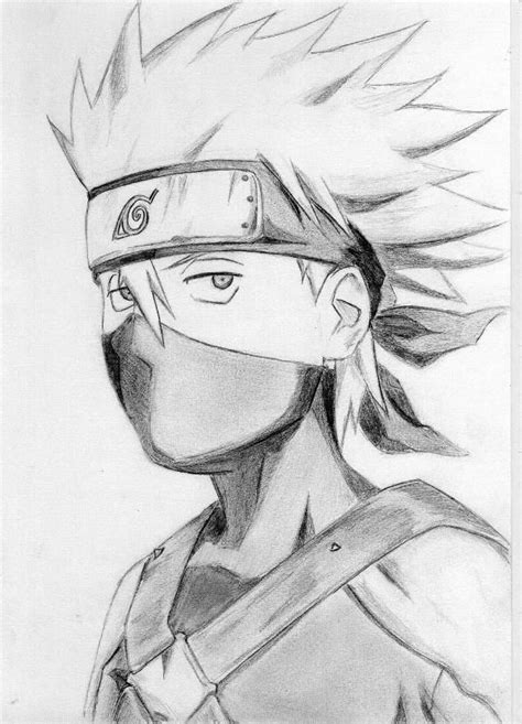 Kakashi Naruto Sketch Kakashi Drawing Anime Naruto