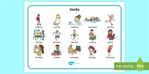 Verbs Word Mat Hecho Por Educadores