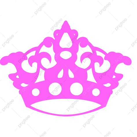 Gambar Desain Datar Merah Muda Vektor Putri Mahkota Mahkota Puteri