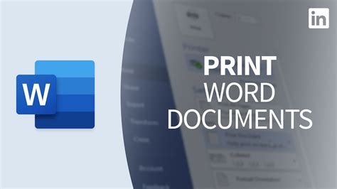 Word Tutorial How To Print Documents Youtube