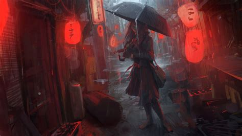 Anime Girl In Rain Wallpaperhd Anime Wallpapers4k Wallpapersimages