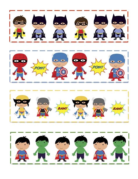 Preschool Printables Super Heros Pattern Cards Superhero Classroom
