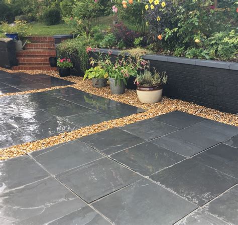 Blue Black Slate Paving 600x600 Paving Slabs And Patio Stones Nustone