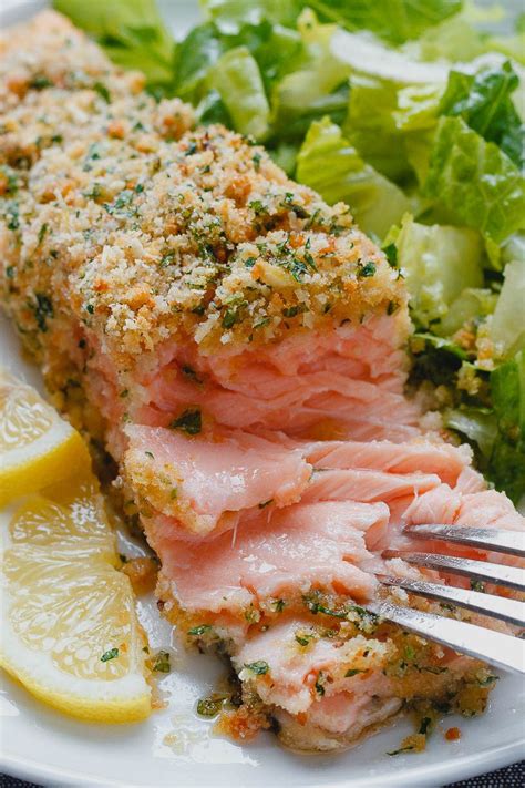 Baked Parmesan Crusted Salmon Recipe — Eatwell101