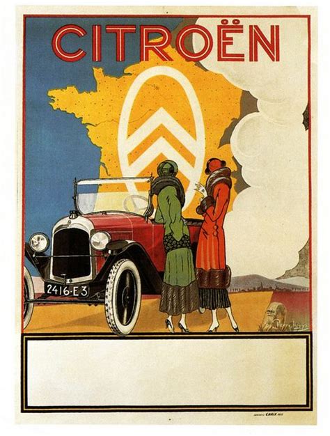 Citroen 1924 Automotive Art Racing Posters Vintage Cars