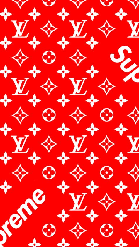 Detail of red lv background. Get Inspired For Supreme X Louis Vuitton Wallpaper Hd ...