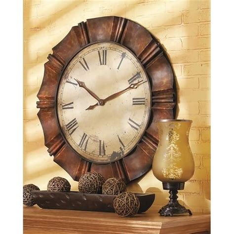 Shop Large Antique Copper Wall Clock Free Shipping Today Overstock