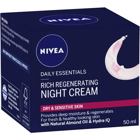 Nivea Daily Essentials Rich Regenerating Night Cream Drysensitive 50