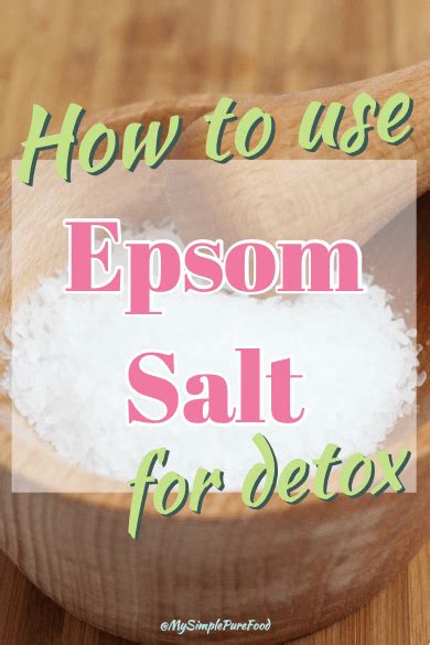 How To Use Epsom Salt For Detox Epsomsalthair No Salt Recipes Salt Detox Homemade Skin