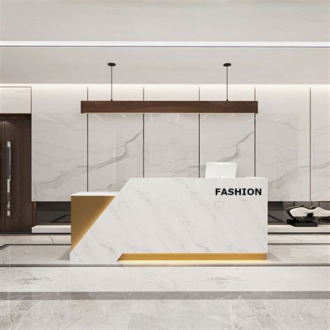 Imitation Marble Illuminated Reception Desk For Free Shipping To Six Countries Use The Well