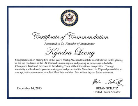 Browse Our Printable Certificate Of Commendation Template Award