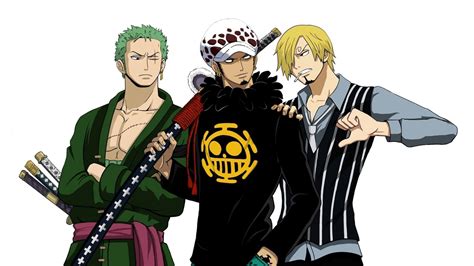 Law one piece white background. Zoro,Law and Sanji HD Wallpaper | Background Image ...
