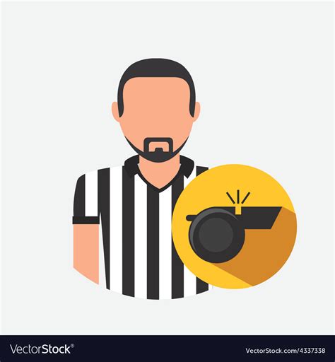 Referee Icon Royalty Free Vector Image Vectorstock