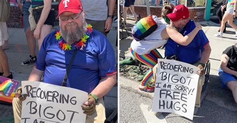 Recovering Bigot Apologizes To Lgbtq Community With Free Hugs At