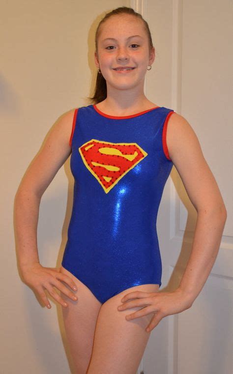 Gymnastics Leotard Superman Inspired Gymnastics Dance Cheer And Figure Skating Leotard