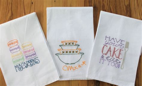 Hand Embroidered Flour Sack Dish Towels Set Of 2 Etsy Flour Sack