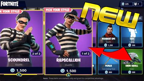 New Scoundrel And Rapscallion Skins Fortnite Daily Featured Item Shop