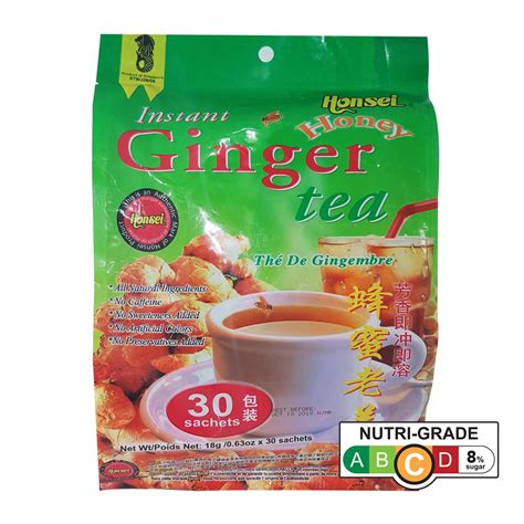 Honsei Instant Honey Ginger Tea 18g X 30s Ntuc Fairprice