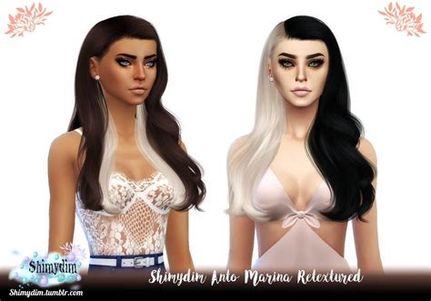 Sims Anto Marina Hair Retexture By Shimydim Sims Best Sims Mods