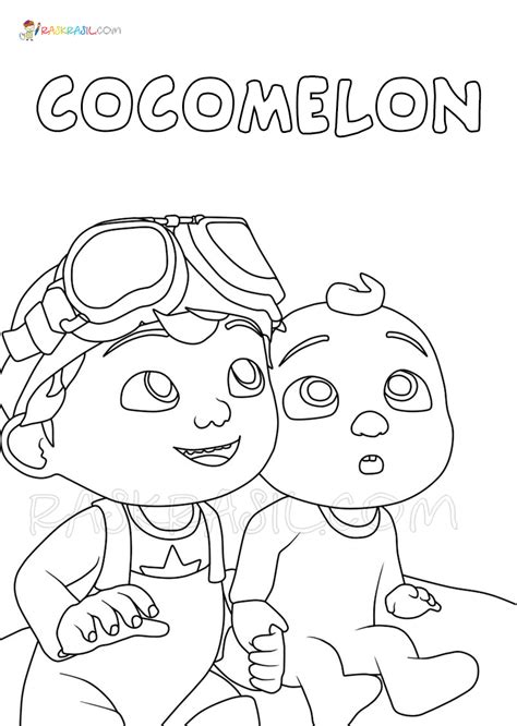 Cocomelon Coloring Pages Little Johnny Printable Kids Pumpkin Sketch