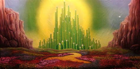 Wizard Of Oz Emerald City Poppy Fields Backdrop Image